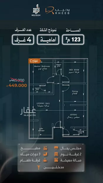 شقة للبيع في شارع نشطون, حي النزهة, مدينة جدة, منطقة مكة المكرمة