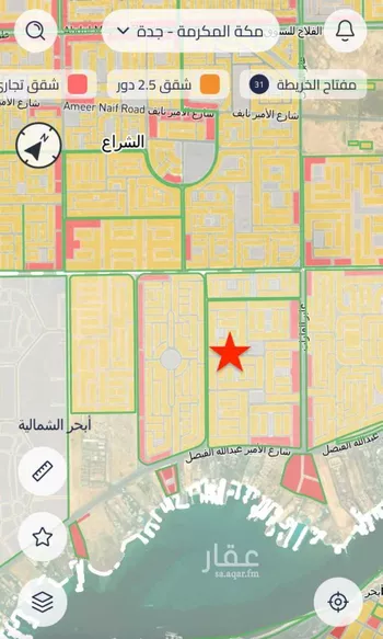أرض للبيع في شارع الشريف أحمد بن سعيد, حي أبحر الشمالية, مدينة جدة, منطقة مكة المكرمة