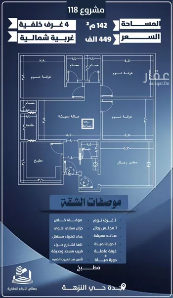 شقة للبيع في شارع احمد الرقيمي, حي النزهة, مدينة جدة, منطقة مكة المكرمة صورة 4
