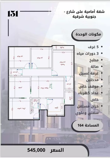 شقة للبيع في شارع الامير عبدالمجيد, حي الصواري, مدينة جدة, منطقة مكة المكرمة صورة 3