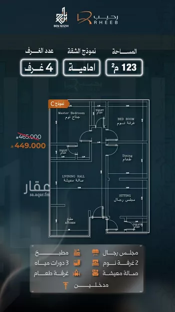 شقة للبيع في شارع نشطون, حي النزهة, مدينة جدة, منطقة مكة المكرمة صورة 2