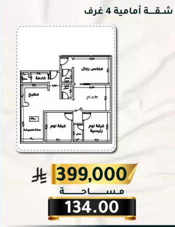 شقة للبيع في شارع الاسود, حي الثغر, مدينة جدة, منطقة مكة المكرمة صورة 2