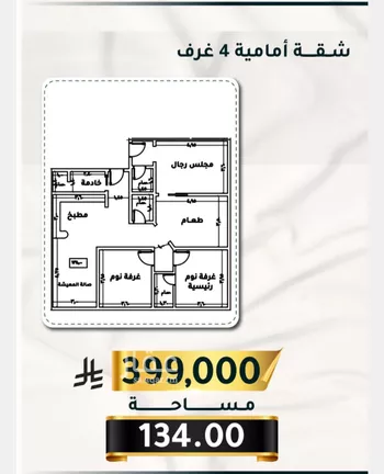 شقة للبيع في شارع الاسود, حي الثغر, مدينة جدة, منطقة مكة المكرمة صورة 4