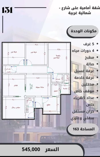 شقة للبيع في شارع الامير عبدالمجيد, حي الصواري, مدينة جدة, منطقة مكة المكرمة