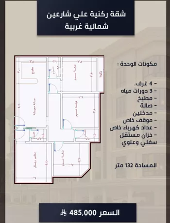 شقة للبيع في شارع الامير عبدالمجيد, حي الصواري, مدينة جدة, منطقة مكة المكرمة