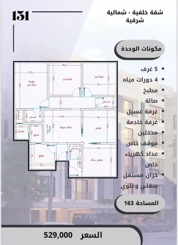 شقة للبيع في شارع الامير عبدالمجيد, حي الصواري, مدينة جدة, منطقة مكة المكرمة صورة 3