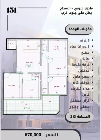 شقة للبيع في شارع الامير عبدالمجيد, حي الصواري, مدينة جدة, منطقة مكة المكرمة صورة 5