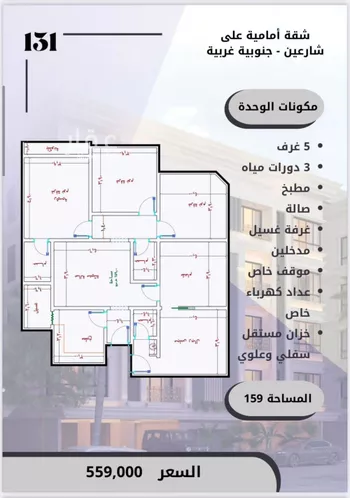 شقة للبيع في شارع الامير عبدالمجيد, حي الصواري, مدينة جدة, منطقة مكة المكرمة صورة 3
