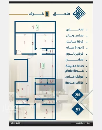 شقة للبيع في شارع عرابه ابن شماخ, حي النزهة, مدينة جدة, منطقة مكة المكرمة