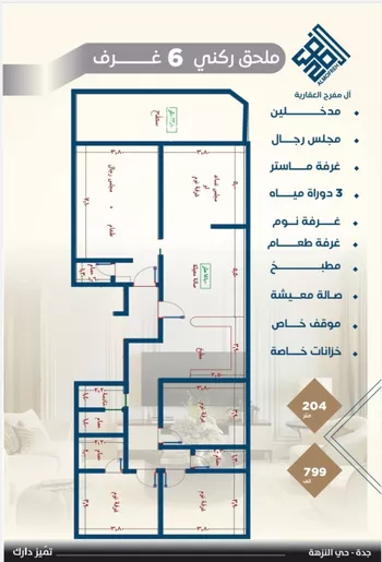 شقة للبيع في شارع عدي ابن بداء, حي النزهة, مدينة جدة, منطقة مكة المكرمة صورة 4