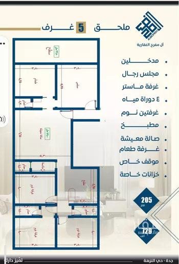 شقة للبيع في شارع طريق المدينة المنورة فرعي, حي النزهة, مدينة جدة, منطقة مكة المكرمة صورة 3