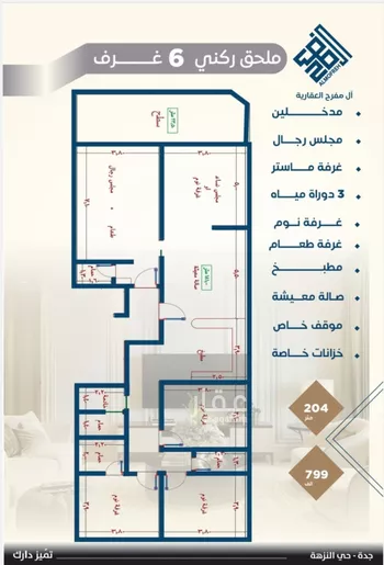 شقة للبيع في شارع المكرونة فرعي, حي النزهة, مدينة جدة, منطقة مكة المكرمة صورة 4