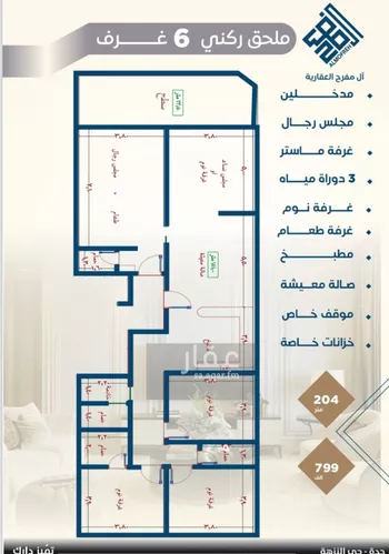 شقة للبيع في شارع عبدربه ابن حق, حي النزهة, مدينة جدة, منطقة مكة المكرمة صورة 2