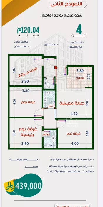 شقة للبيع في شارع عاصم ابن قيس, حي الربوة, مدينة جدة, منطقة مكة المكرمة صورة 3