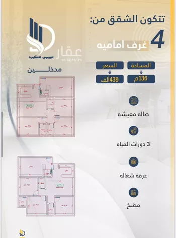شقة للبيع في شارع السامر, حي الواحة, مدينة جدة, منطقة مكة المكرمة صورة 2
