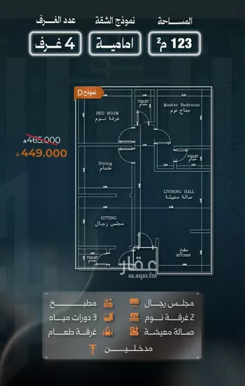 شقة للبيع في شارع نشطون, حي النزهة, مدينة جدة, منطقة مكة المكرمة