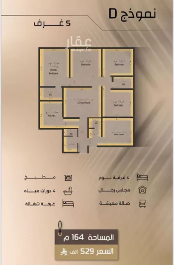 شقة للبيع في شارع زيد بن قيس, حي الفيصلية, مدينة جدة, منطقة مكة المكرمة