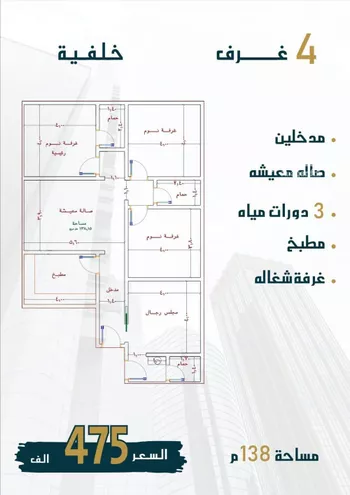 شقة للبيع في شارع الامير عبدالمجيد, حي الصواري, مدينة جدة, منطقة مكة المكرمة