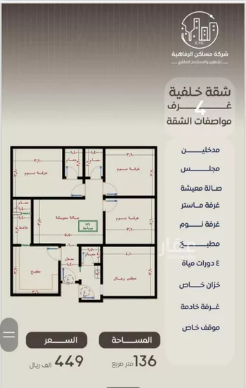 شقة للبيع في شارع ظعفرانه, حي النزهة, مدينة جدة, منطقة مكة المكرمة