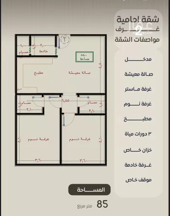 شقة للبيع في شارع ظعفرانه, حي النزهة, مدينة جدة, منطقة مكة المكرمة صورة 3