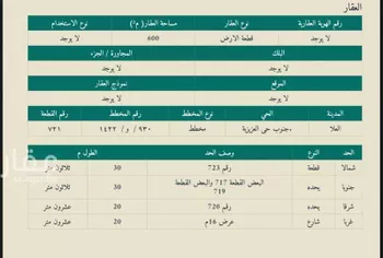 أرض للإيجار في شارع زيد بن ثابت ، حي العزيزية ، العلا ، العلا