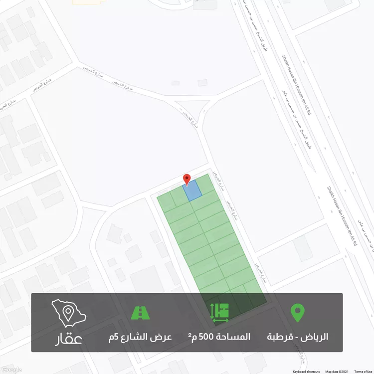 أرض للبيع في محطة كهرباء حي قرطبة ، شارع الخزاعي ، حي قرطبة ، الرياض ، الرياض