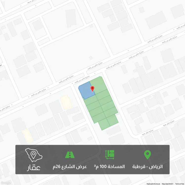 أرض للبيع في شارع دباس بن راشد ، حي قرطبة ، الرياض ، الرياض