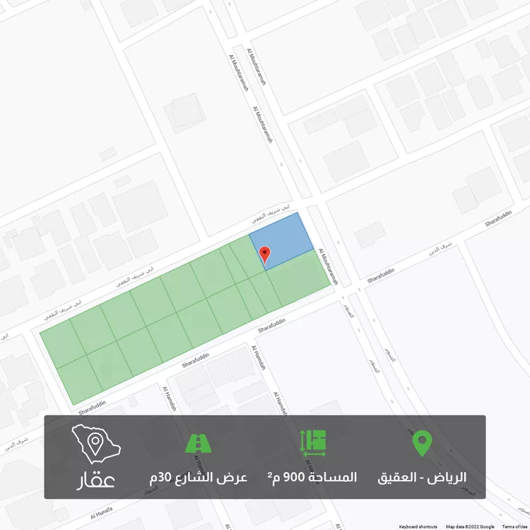 أرض للبيع في شارع ابي شريف الثقفي ، حي العقيق ، الرياض ، الرياض