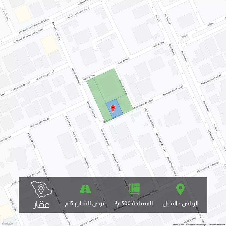 أرض للبيع في شارع احمد المرزوقي ، حي النخيل ، الرياض ، الرياض
