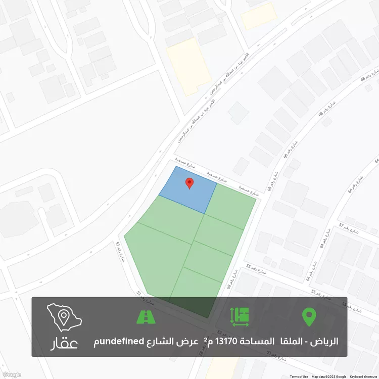 أرض للبيع في شارع الأمير يزيد بن عبدالله بن عبدالرحمن ، حي الملقا ، الرياض ، امارة منطقة الرياض