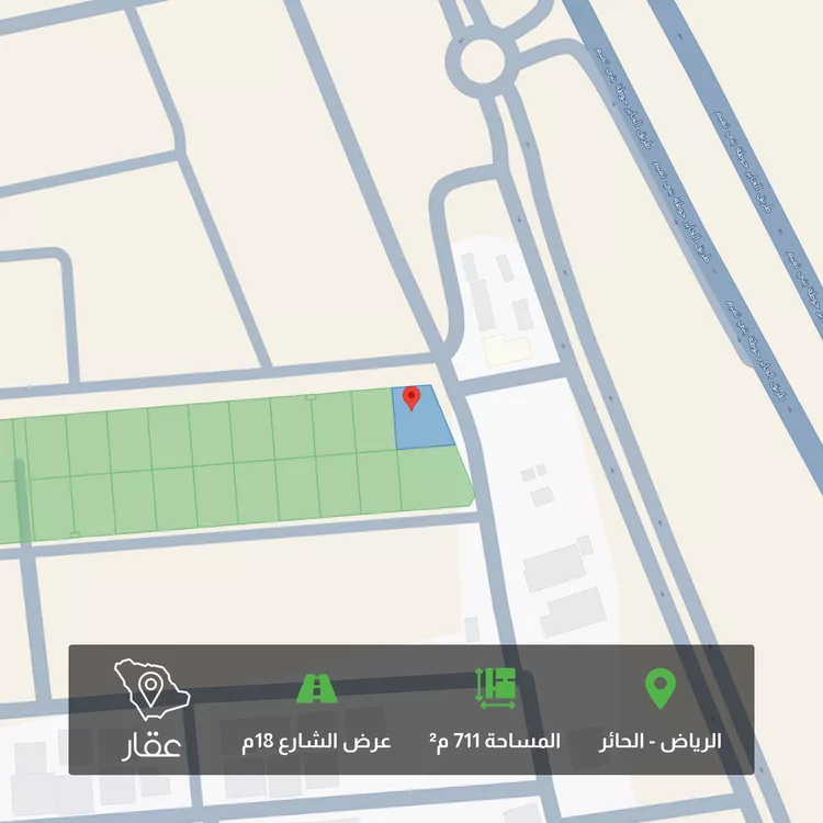 أرض للبيع في شارع عباس كراره, حي الحائر, مدينة الرياض, منطقة الرياض
