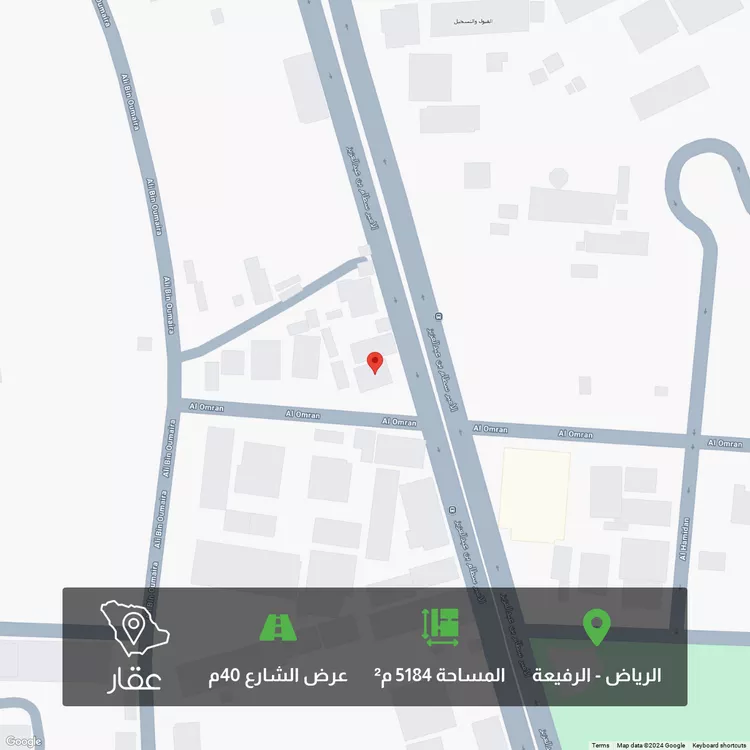 أرض للبيع في شارع الامير سطام بن عبدالعزيز, حي الرفيعة, مدينة الرياض, منطقة الرياض