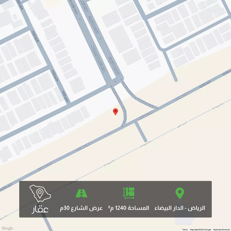 أرض للبيع في شارع الياقوت, حي الدار البيضاء, مدينة الرياض, منطقة الرياض
