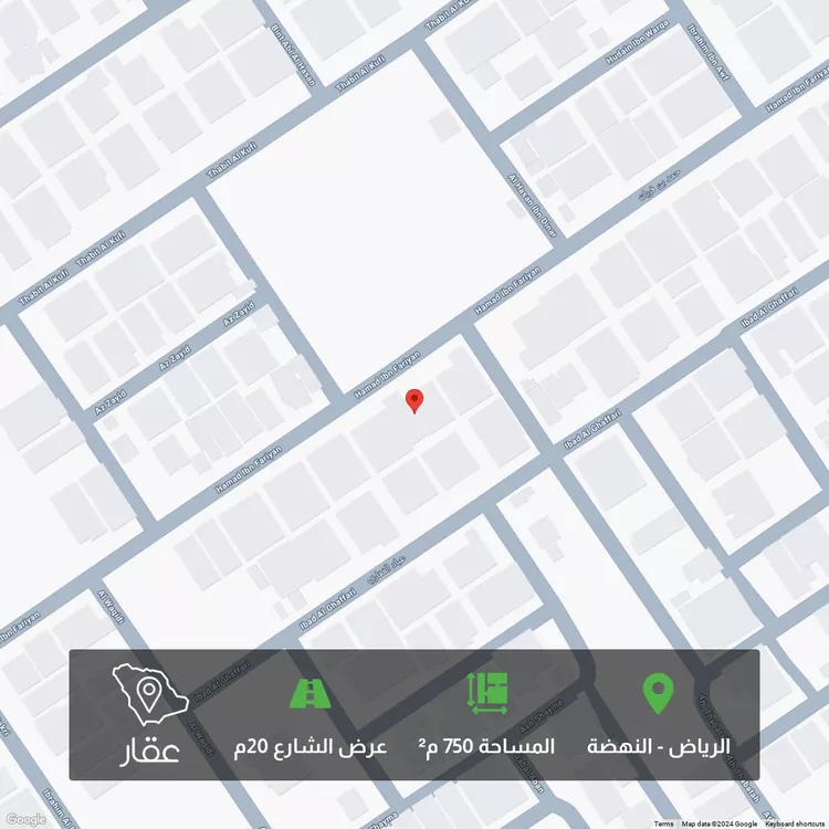 أرض للبيع في شارع حمد بن فريان, حي النهضة, مدينة الرياض, منطقة الرياض