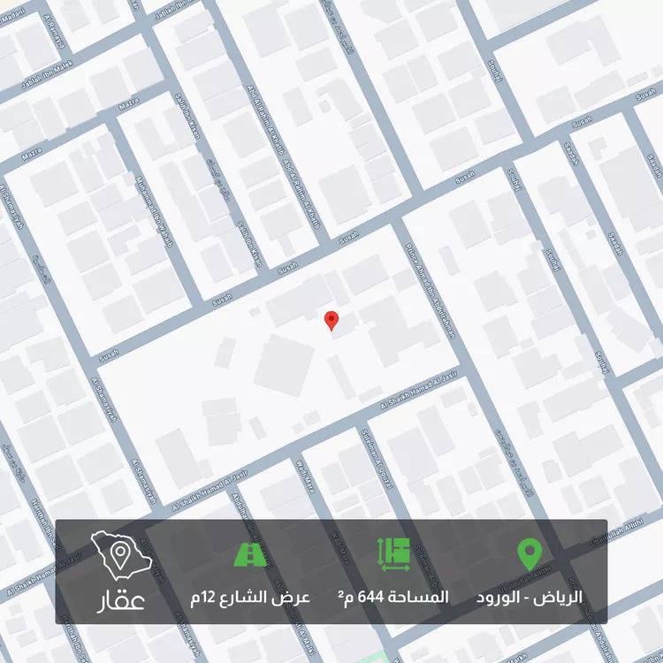 أرض للبيع في شارع ابراهيم الزيادي ، حي الورود ، الرياض ، منطقة الرياض
