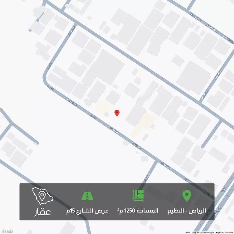 أرض للبيع في شارع الاخضر, حي النظيم, مدينة الرياض, منطقة الرياض