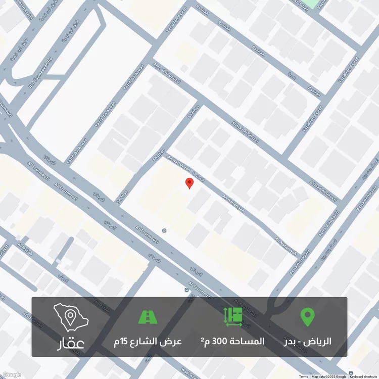 أرض للبيع في شارع النفيسيه, حي بدر, مدينة الرياض, منطقة الرياض