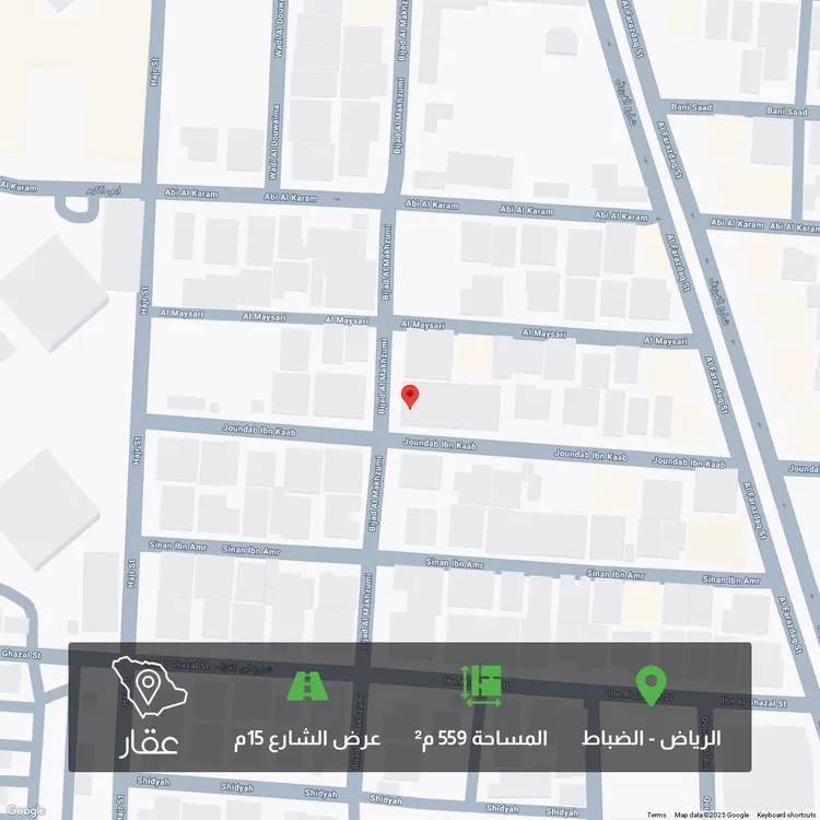 أرض للبيع في شارع بجاد المخزومي, حي الضباط, مدينة الرياض, منطقة الرياض صورة 2