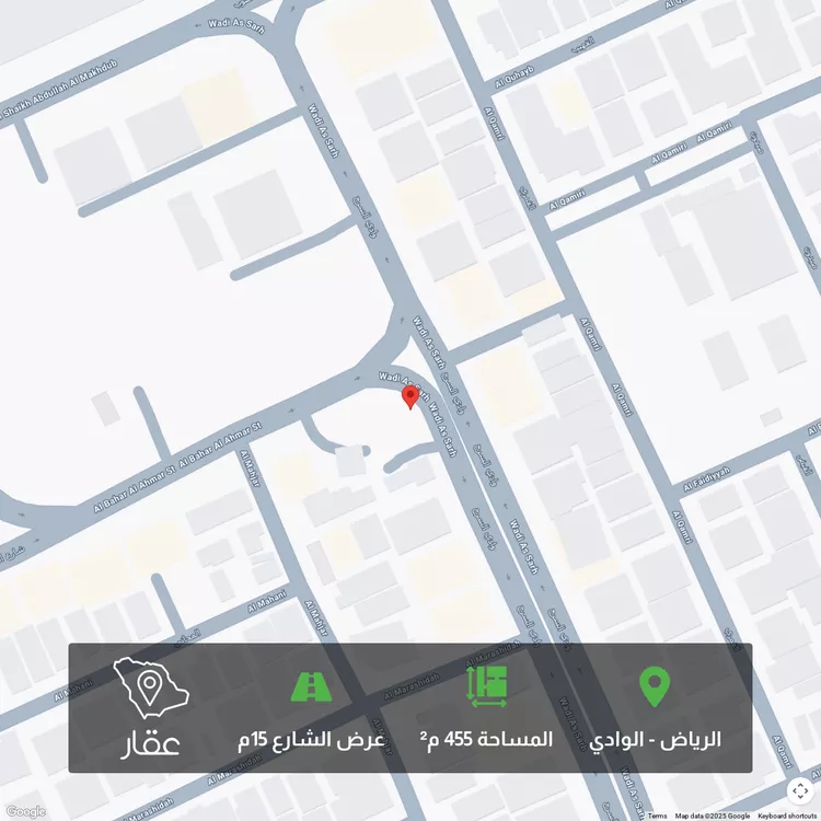 أرض للبيع في حي الوادي, مدينة الرياض, منطقة الرياض