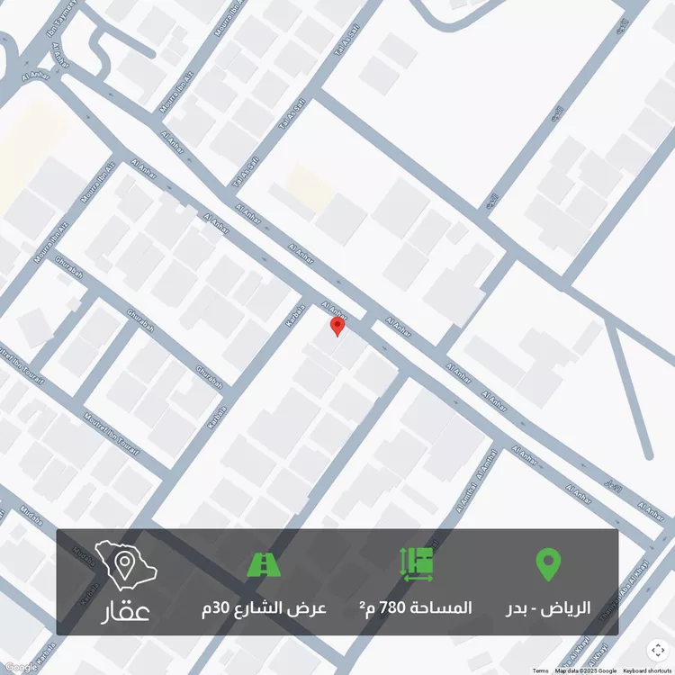 أرض للبيع في شارع الانهار, حي بدر, مدينة الرياض, منطقة الرياض