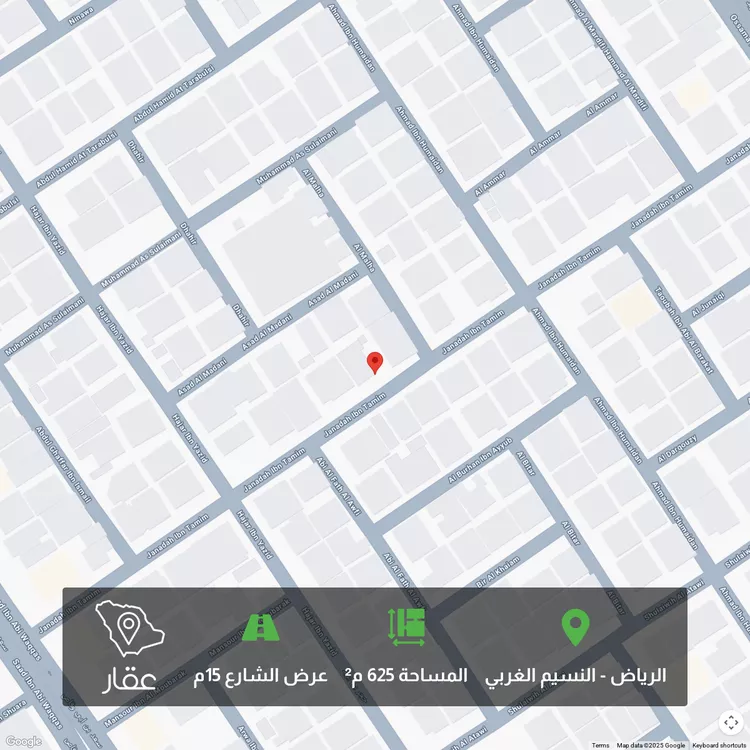 أرض للبيع في شارع جنادة بن تميم, حي النسيم الغربي, مدينة الرياض, منطقة الرياض
