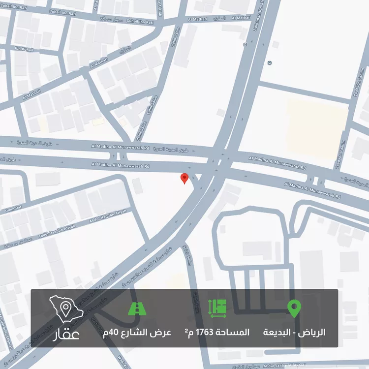 أرض للبيع في شارع المدينه المنوره, حي البديعة, مدينة الرياض, منطقة الرياض