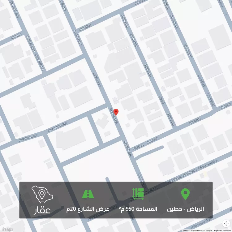 أرض للبيع في شارع عيسى الثقفي, حطين, الرياض