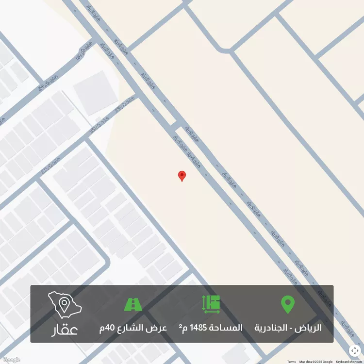 أرض للبيع في شارع الصياد, حي الجنادرية, مدينة الرياض, منطقة الرياض