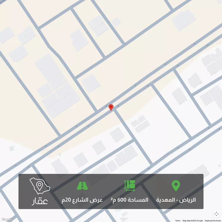 أرض للبيع في شارع سليمان بن أحمد الطبراني, حي المهدية, مدينة الرياض, منطقة الرياض