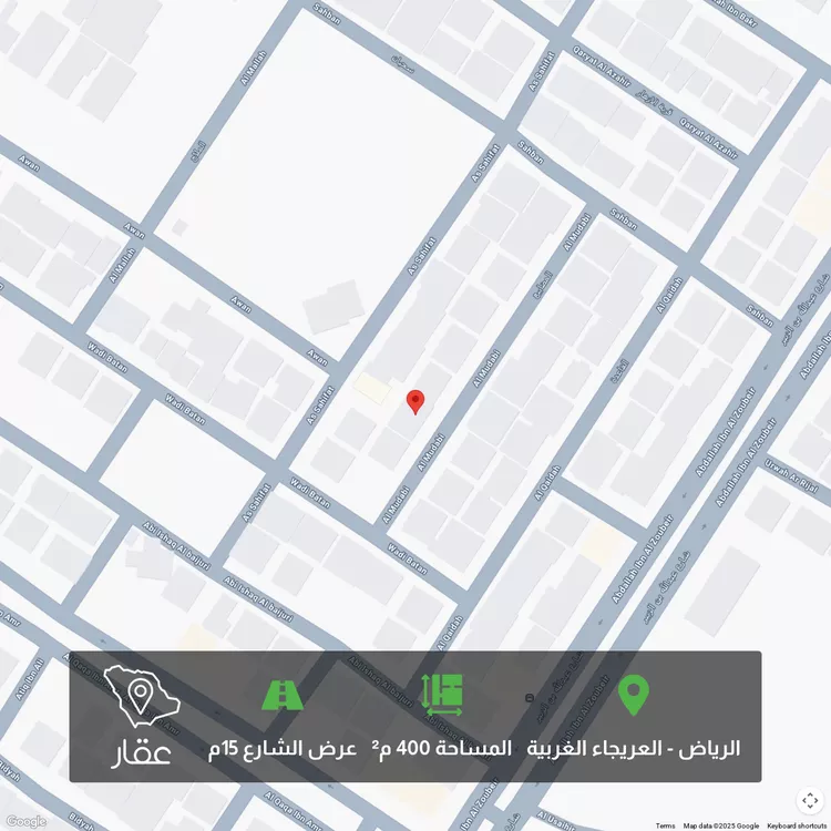 أرض للبيع في شارع المضابيع, حي العريجاء الغربي, مدينة الرياض, منطقة الرياض
