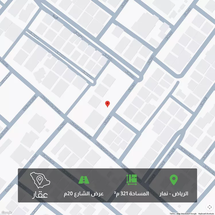 أرض للبيع في شارع المزار, حي الحزم, مدينة الرياض, منطقة الرياض