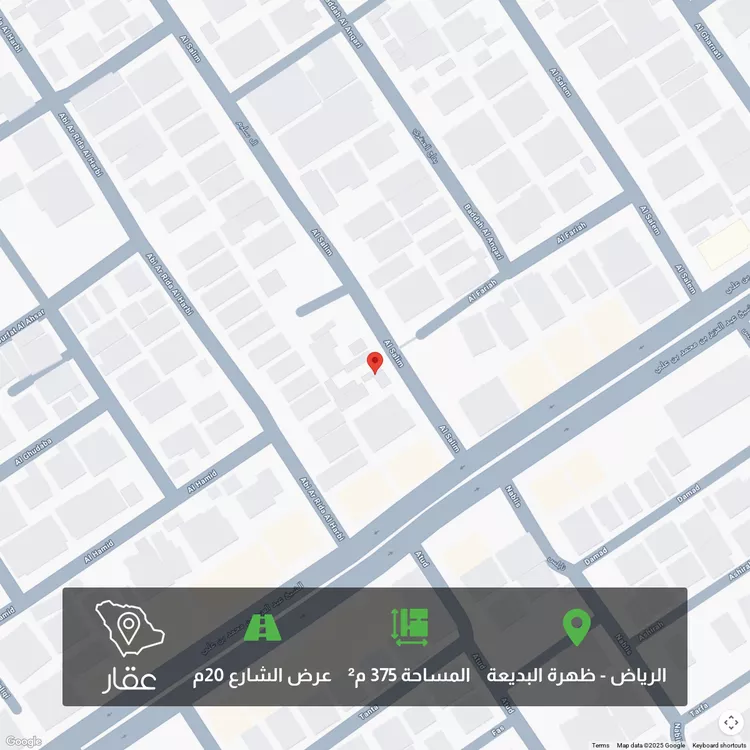 أرض للبيع في شارع سليم, حي ظهرة البديعة, مدينة الرياض, منطقة الرياض