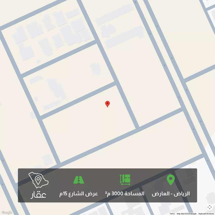 أرض للبيع في شارع صهيب أبي موسى, حي العارض, مدينة الرياض, منطقة الرياض
