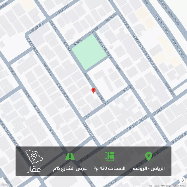 أرض للبيع في شارع ابن رستم, حي الروضة, مدينة الرياض, منطقة الرياض